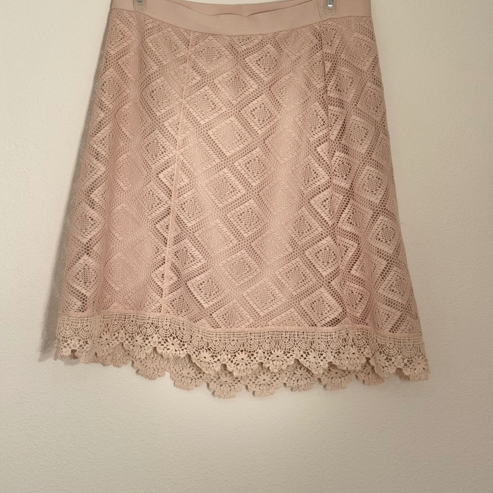 Lace cream lined skirt church party